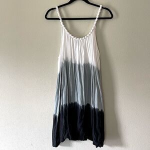 New! Made in Bali Blue and White Hand-Dyed Summer Dress. One Size (fits like L).